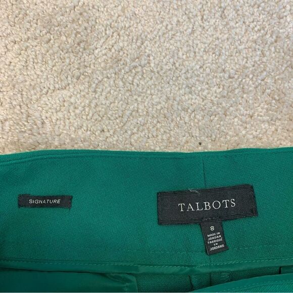 TALBOTS Signature emerald green pants Sz 8 - Picture 4 of 10